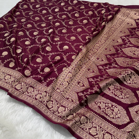 Banarasi Mashru Katan Handloom soft silk saree