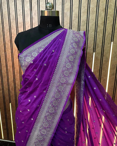 Katan Silk Handloom Banarasi Saree - The Weaver Banaras