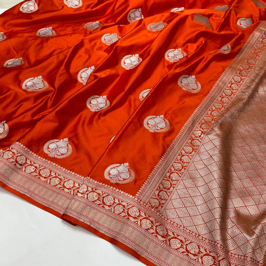 Banarasi Mashru Katan Handloom soft silk saree