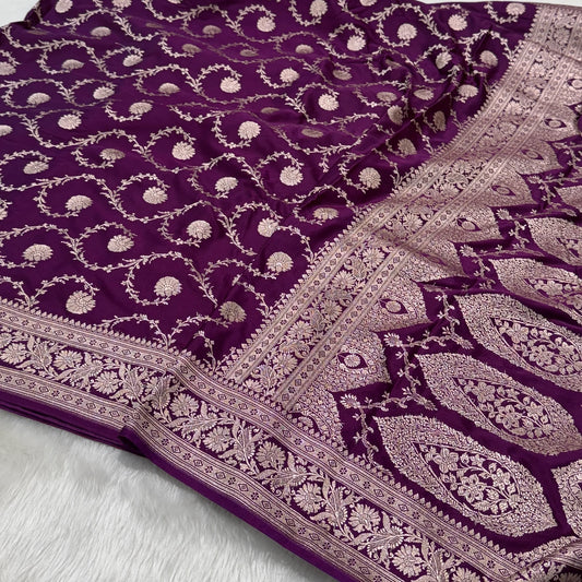 Banarasi Mashru Katan Handloom soft silk saree