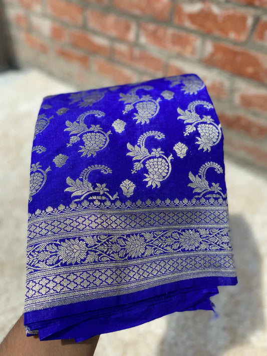 Banarasi Paudi Katan Upada Soft Silk Saree - The Weaver Banaras