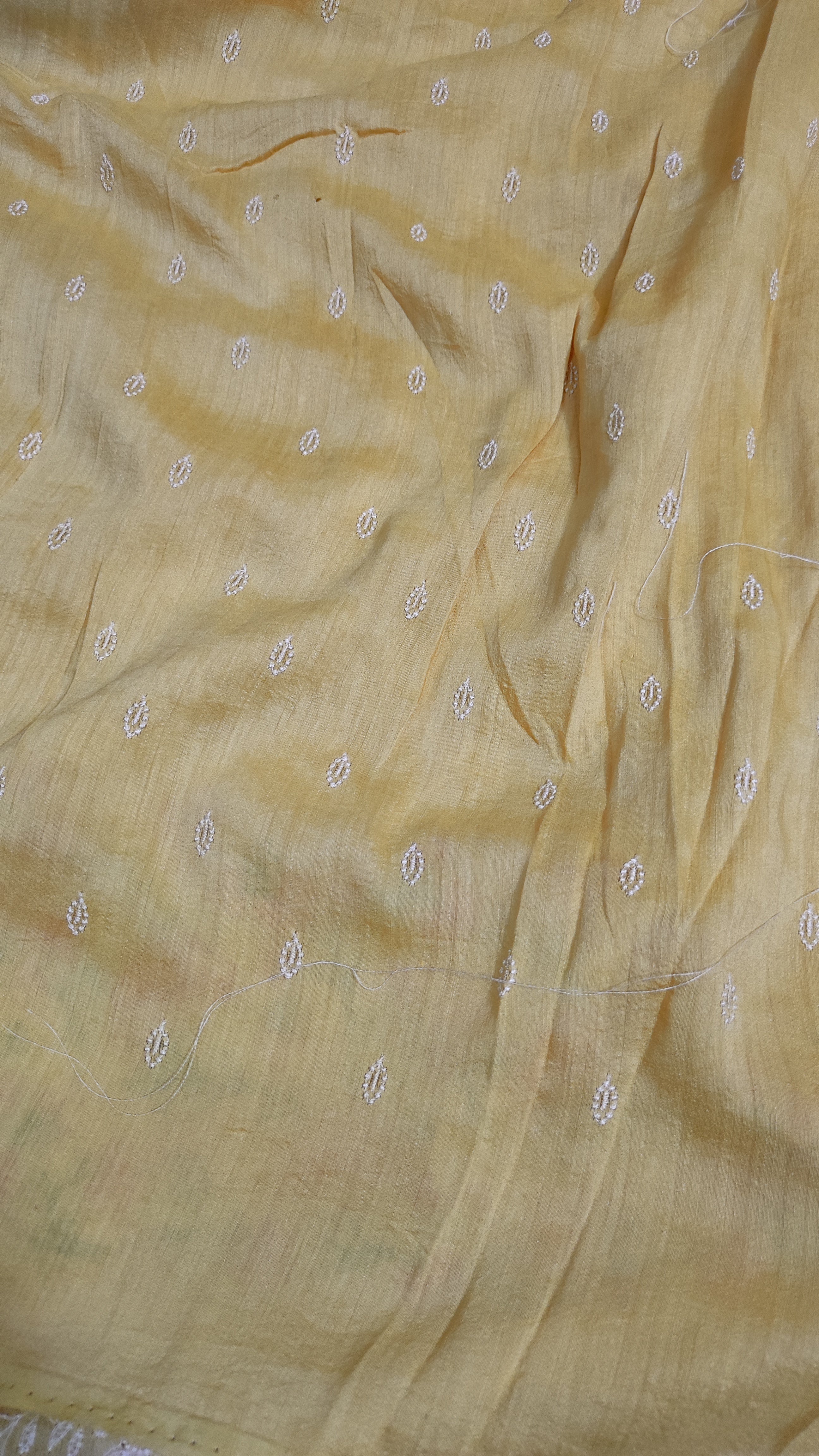 Pure Moonga Georgette Handloom Banarasi Saree With Chikankari - THE WEAVER