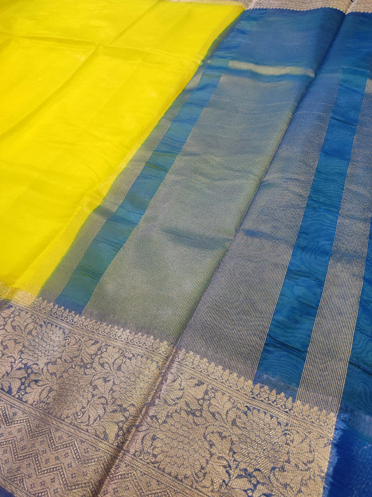 The Weaver's organza banarasi saree - The Weaver Banaras