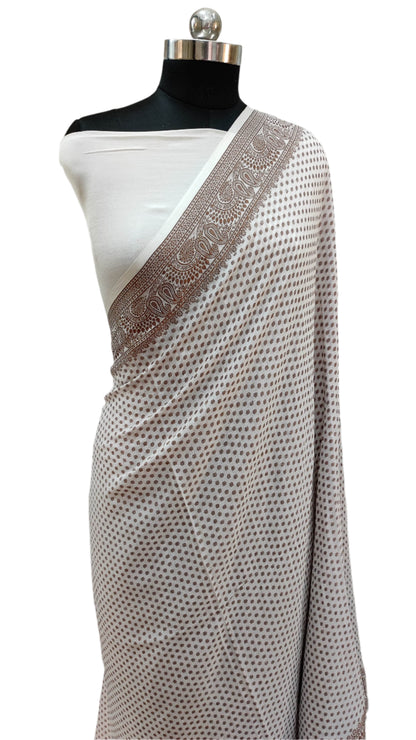 Khaddi Chiffon Handloom Banarasi Saree Antique Zari