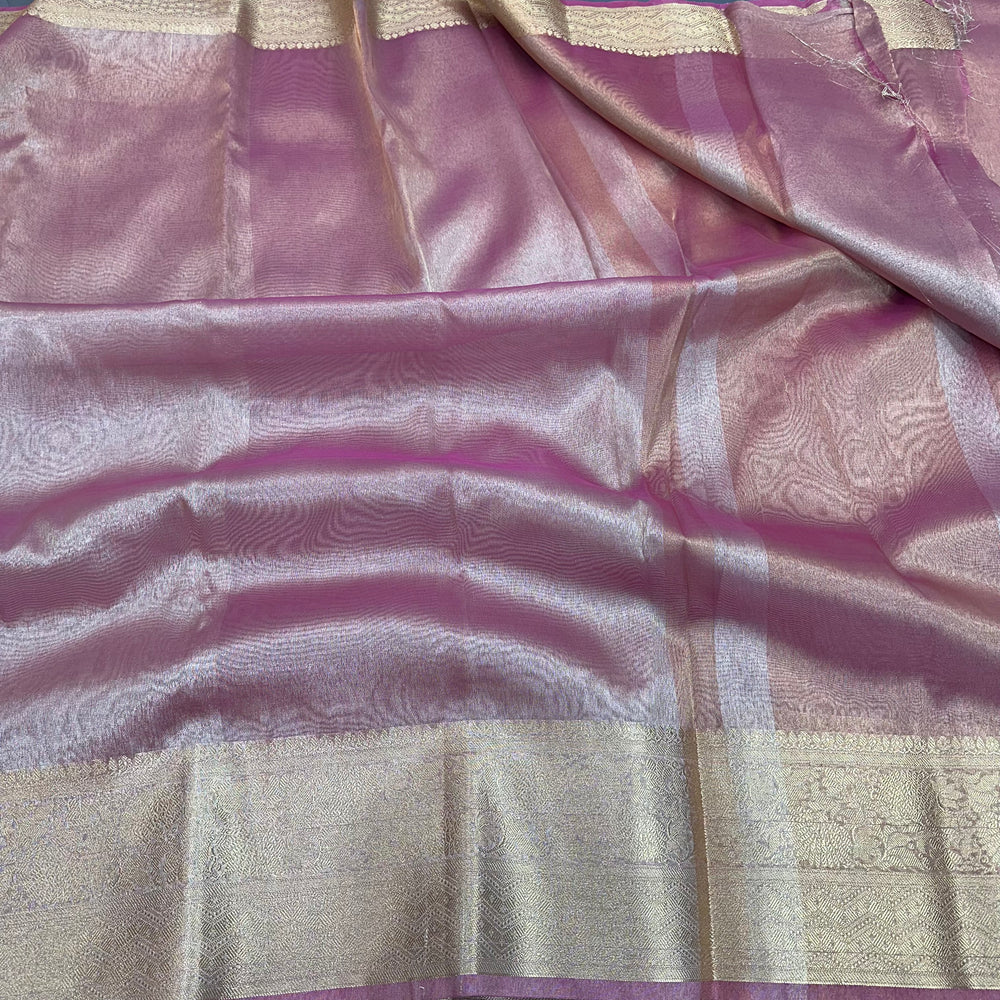 Banarasi Tissue Silk Saree | Running blouse - The Weaver Banaras