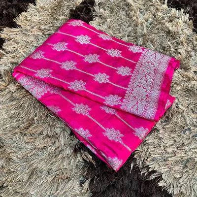 Banarasi Paudi Katan Upada Soft Silk Saree - The Weaver Banaras
