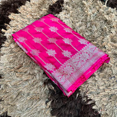 Banarasi Paudi Katan Upada Soft Silk Saree - The Weaver Banaras