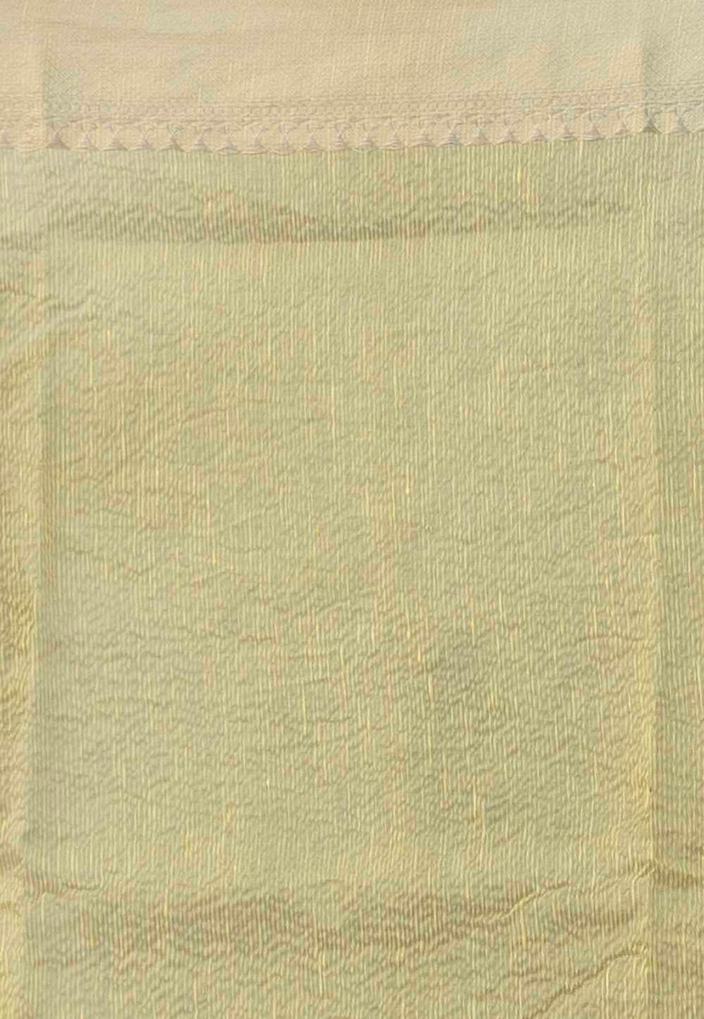 Pure Linen Banarasi Saree Lemon - THE WEAVER